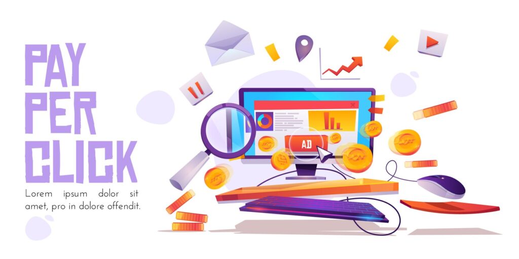 pay per click computer desktop with cursor 107791 1835